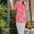 pink floral print this tunic salwar co-ord set