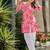 pink floral print this tunic salwar co-ord set