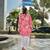 pink floral print this tunic salwar co-ord set
