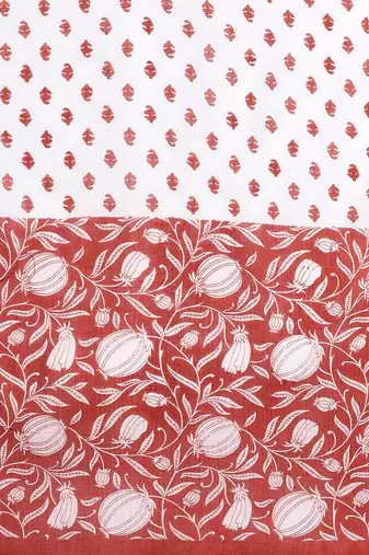 Women Red Ethnic Motifs Printed Pure Cotton Kurta with Trousers & Dupatta