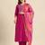 Embroidered Yoke Design Jacquard Kurta with Trousers & Dupatta