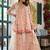 Alia Cut Floral Print Mirror Embroidered Lace Detailed Alia Kurta With Sharara & Dupatta