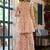 Alia Cut Floral Print Mirror Embroidered Lace Detailed Alia Kurta With Sharara & Dupatta