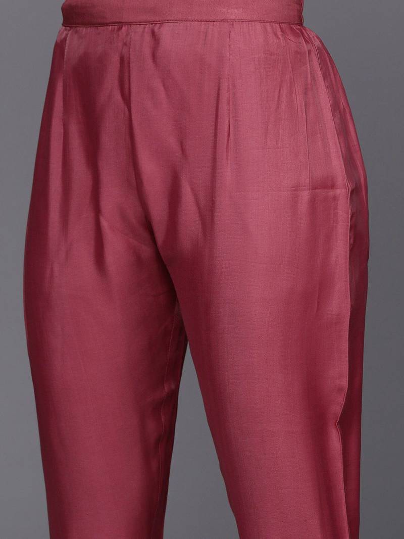 Ethnic Motifs Printed Sequinned Kurta with Trousers & With Dupatta