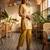 Yufta mustard printed cotton co-ord set