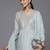 Embroidered Empire Mirror Work Kurta With Trousers & With Dupatta