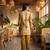 Yufta mustard printed cotton co-ord set
