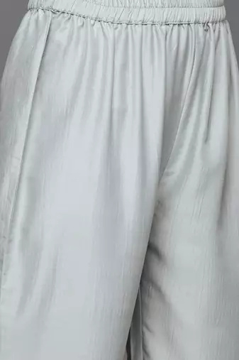 Embroidered Empire Mirror Work Kurta With Trousers & With Dupatta