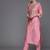 Women Pink Embroidered Mirror Work Kurta with Trouser