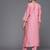 Women Pink Embroidered Mirror Work Kurta with Trouser