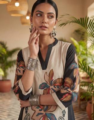 black printed cotton co-ord set 4