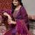 Women Zari Embroidered Yoke Geometric Jacquard Kurta with Trouser & Dupatta
