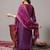 Women Zari Embroidered Yoke Geometric Jacquard Kurta with Trouser & Dupatta