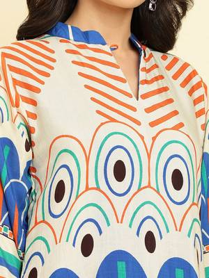 Geometric Printed Kurta With Trousers 2