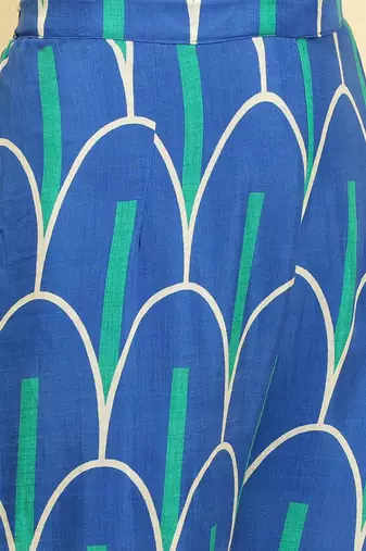 Geometric Printed Kurta With Trousers