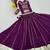 Plum lampi bordar & ribbon work Cotton Navratri Lahenga Choli