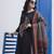 black cotton a line patch work kurta pant dupatta set