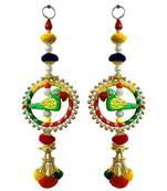handmade parrot ring door hanging decorative wall hanging home festive decor (pack of 2)
