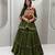 Mahendi Green Color Heavy gamthi work Cotton Navratri Lahenga Choli Set