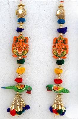 handmade wall hanging gift for home decoration festive home pooja hanging decorations (pack of 4) 1