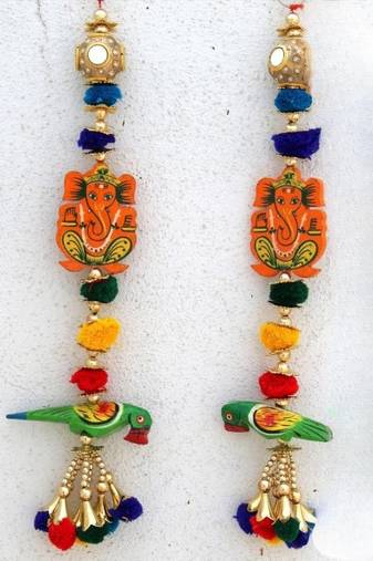handmade wall hanging gift for home decoration festive home pooja hanging decorations (pack of 4)