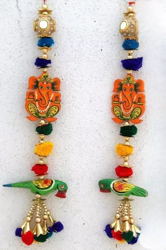 handmade wall hanging gift for home decoration festive home pooja hanging decorations (pack of 4)