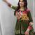 Mahendi Green Color Heavy gamthi work Cotton Navratri Lahenga Choli Set