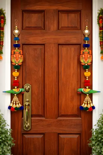 handmade wall hanging gift for home decoration festive home pooja hanging decorations (pack of 4)