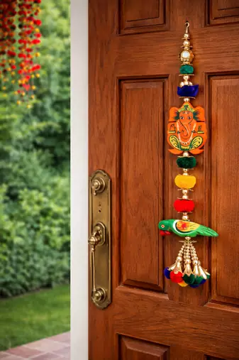 handmade wall hanging gift for home decoration festive home pooja hanging decorations (pack of 4)