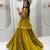 Olive Heavy gamthi work Cotton Navratri Lahenga Choli Set