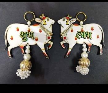 handmade wall hanging gift for home decoration festive home pooja hanging decorations (pack of 2) 1