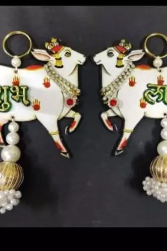 handmade wall hanging gift for home decoration festive home pooja hanging decorations (pack of 2)