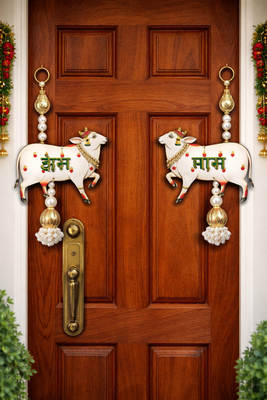 handmade wall hanging gift for home decoration festive home pooja hanging decorations (pack of 2) 2