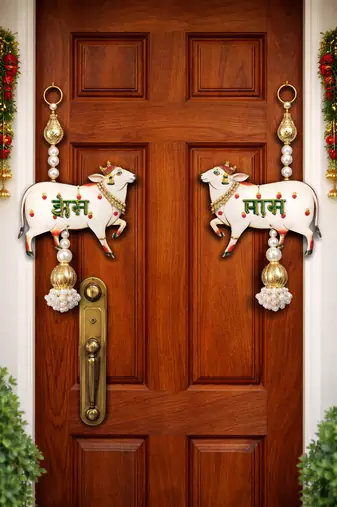 handmade wall hanging gift for home decoration festive home pooja hanging decorations (pack of 2)