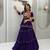 Purple Heavy gamthi work Cotton Navratri Lahenga Choli Set