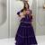 Purple Heavy gamthi work Cotton Navratri Lahenga Choli Set