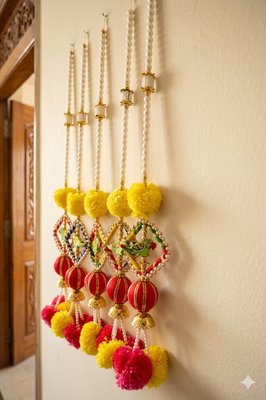 handcrafted parrot marigold hanging gift for home decoration festive home pooja hanging decorations (pack of 4) 3