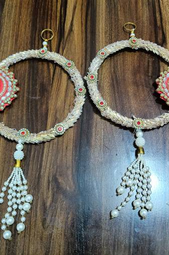 handmade shubh labh ring hanging handmade decorative home festive decor (pack of 2)
