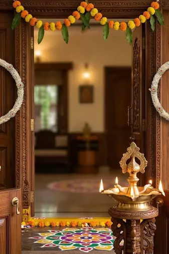 handmade shubh labh ring hanging handmade decorative home festive decor (pack of 2)