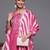 Women Pink Bandhani Printed Kurta with Trousers & With Dupatta