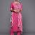 Women Pink Bandhani Printed Kurta with Trousers & With Dupatta