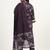 purple cotton straight kurta dupatta set (plus size)