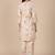 Off White Floral Printed Panelled Pure Cotton Straight Kurta With Trouser