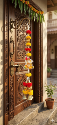 handmade wall hanging gift for home decoration festive home hanging decorations (pack of 4) 3