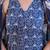 navy blue ethnic motifs a-line one pocket kurta trouser dupatta set