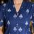 navy blue a-line one pocket kurta trouser set