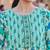 sea green anarkali pintuck detailing kurta trouser dupatta set