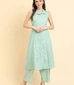 Ethnic Motifs Printed Panelled Kurta with Trousers