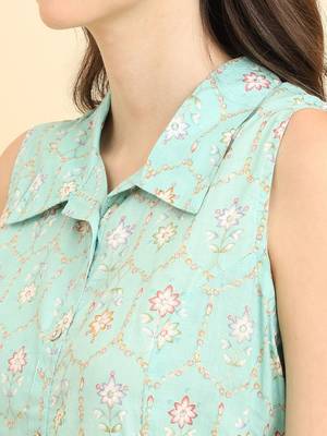 Ethnic Motifs Printed Panelled Kurta with Trousers 2