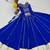 Blue Color lampi bordar & ribbon work Cotton Navratri Lahenga Choli